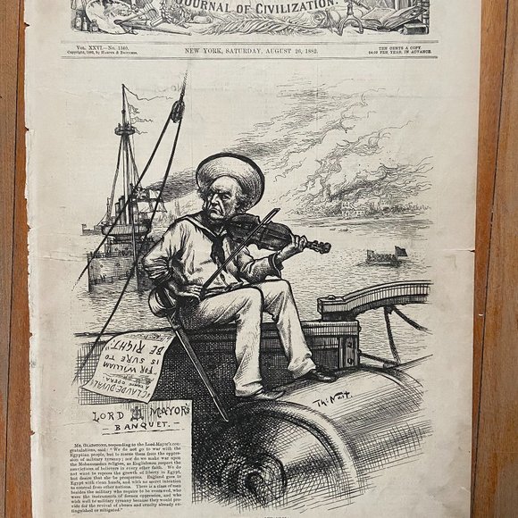 Harpers Weekly, Thomas Nast, Wood Engraving - Picture 1 of 5